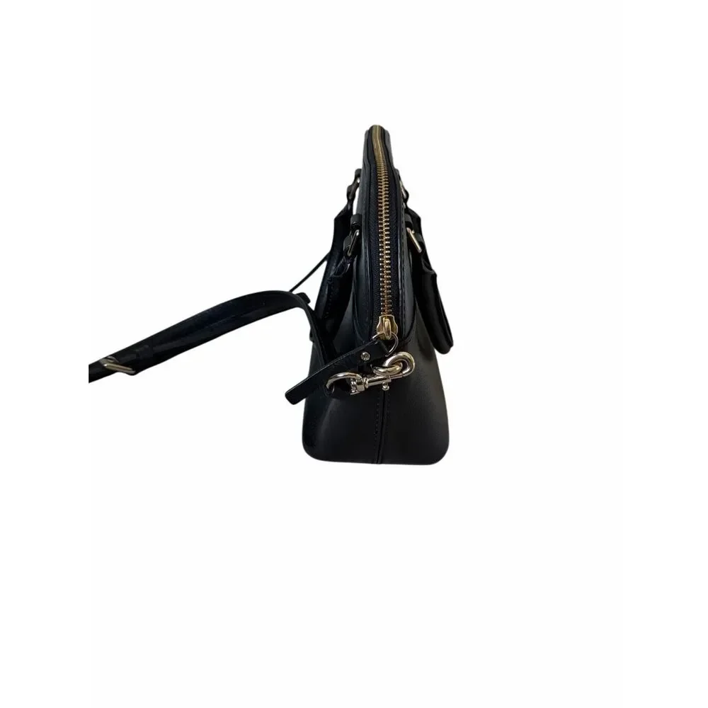 KATE SPADE CARLI LEATHER CROSSBODY MEDIUM‎ SATCHEL BLACK BAG